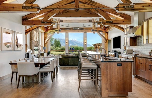 Wilson House | RMR: Teton Manor w/Outdoor Oasis, Views & Pond in Wilson,WY