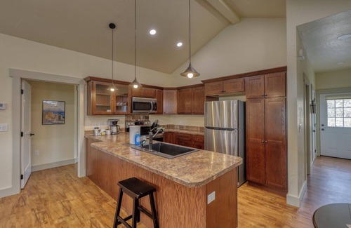 Rockerville Condo | Rockerville Gold Town Lodging #5- This one-bedroom condo is your perfect home base for adventure and relaxation. Just minutes from Mount Rushmore, Crazy Horse Memorial, Custer State Park, Sturgis, and the Badlands.