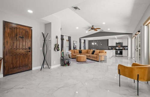 Chino Canyon House | Rockin Palms - Relax & Recharge: Elegant Design, Cozy Fire Pit & Poolside Bliss