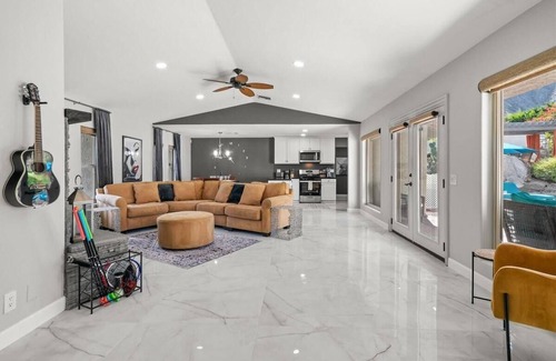 Chino Canyon House | Rockin Palms - Relax & Recharge: Elegant Design, Cozy Fire Pit & Poolside Bliss