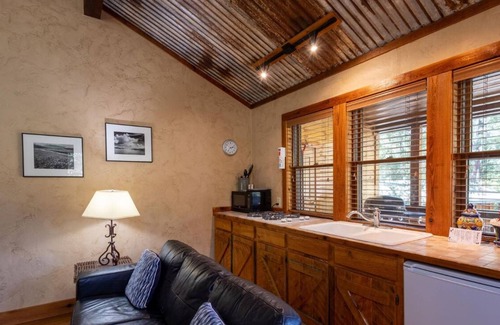 Ruidoso Cabin | Romantic Creekside Cabin | Hot Tub & Pine Views