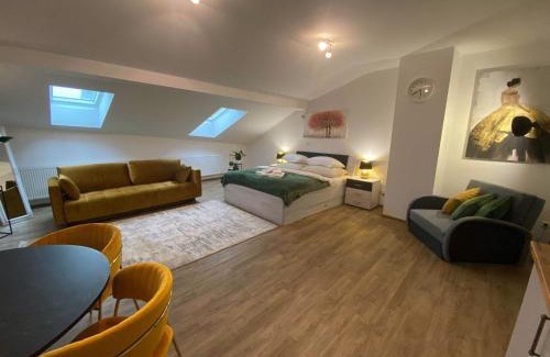 Hradec Kralove Apartment | Romantické studio v podkroví na Velkém náměstí, Wi-Fi, Netflix