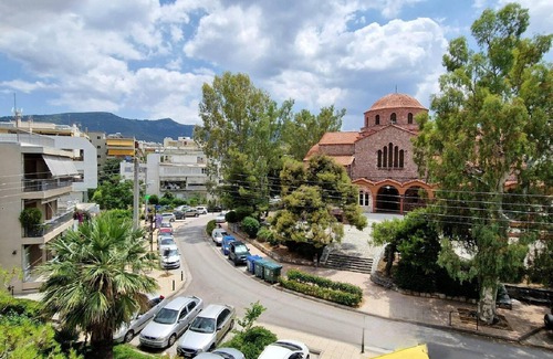 Papagou-Holargos Apartment | Rooftop 1 Bdr Apt - Metro Cholargos - 5 Min Walk