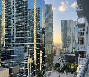 Brickell Apartment | Rooftop Pool with Water View