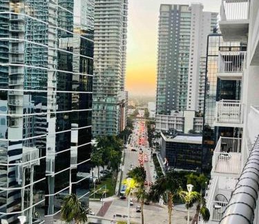 Brickell Apartment | Rooftop Pool with Water View