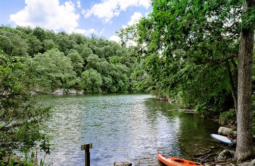 Eureka Springs Cabin | Rustic dog-friendly lakefront cabin with central AC, hot tub & washer/dryer