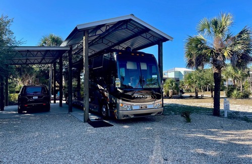 Indian Pass Apartment | RV LOT Pole barn is fully covered and concreted Indian Pass
