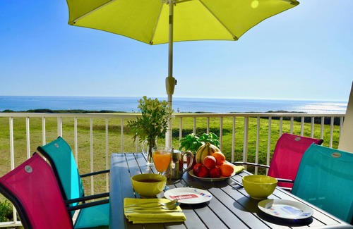 Guidel Apartment | Sea view Guidel beach heated pool vacation cottage Brittany seaside