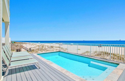 Fort Morgan House | Seaglass - Brand New Beachfront Home w/Private Pool - Sleeps 32!