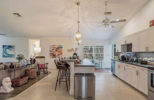 Burnt Store House | SEASIDE COTTAGE - Southern fenced yard, tropical fruit trees, pool, contemporary