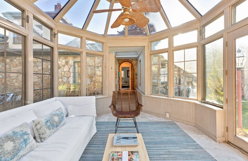 Montauk House | Secluded English stone cottage set on 1.5 acres with heated pool & conservatory