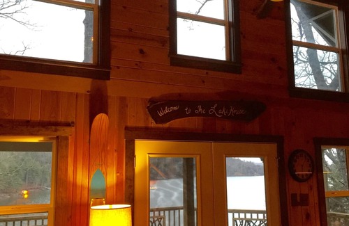 Cullowhee House | Secluded Lake Glenville Compound-Modern Rustic Prime Lake View