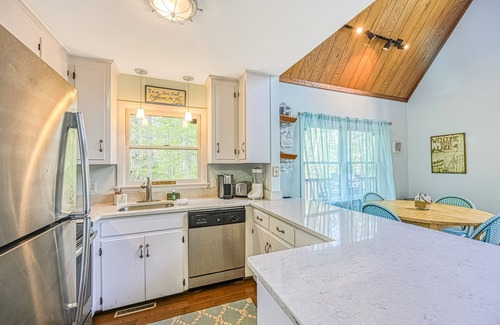 Bumpass House | Secluded lakefront home w/private beach, deck, gas grill, firepit, lake views