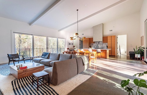 Catskill House | Secluded modern cabin with private creek, picnic area, and chef's kitchen