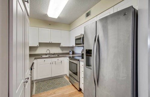 Folly Beach Villa | Second-floor condo with river views and access to a community pool