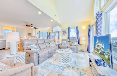 Wind Over Waves House | Semi-Oceanfront Home w/Private Pool, Hot Tub, Windsports Access, and Game Room