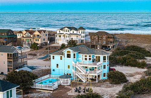 Carova Beach House | Sep 23-27open, heat pool, hotub, firepit oceanview, Wild Horses, 6 bed 7 baths