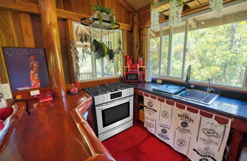 Keaau Cabin | SEPT SALE+ 40% OFF 9-13, 14-16, 22,26-TreeHouse Vibe AC-WiFi-BBQ-W&D-Cliffs.