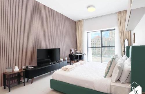 Jadaf Apartment | Serene Studio with Views in Al Waleed Garden 2