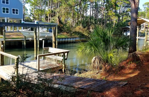 Alligator Point Cottage | ☼ Short Walk to Beach! Canal Front w/Game Room @ Flip-Flop Hideaway