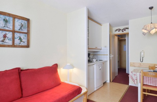 Belle Plagne Apartment | Ski-in/ski-out studio with balcony and ski locker