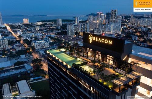 George Town Apartment | SkyPool with Seaview 8pax Beacon Executive Suites - Georgetown City Centre - 3km to Komtar