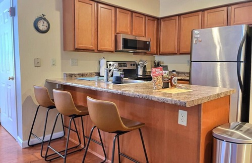 Killington Apartment | SnowDen - Pool, Gym, Hiking, Fireplace!