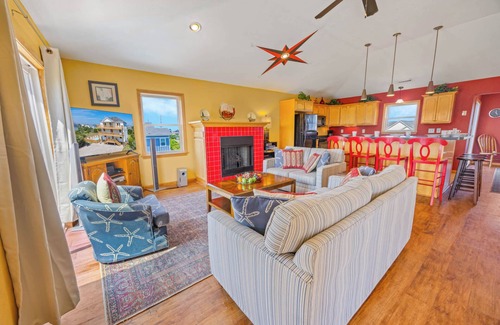 Wind Over Waves House | Soundside Dog Friendly Home w/Pool, Hot Tub, Game Room, Community Boat Ramp