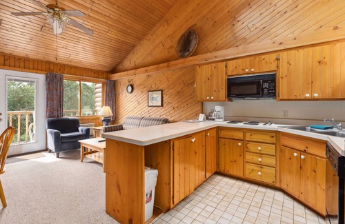 Breezy Point Condo | Spacious 1BR + Loft Condo with Balcony & Fireplace