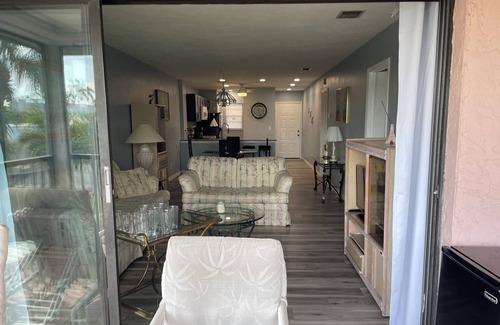 Lochmoor Waterway Estates Condo | Spacious 2BR condo top floor with water views in enjoyable North Fort Myers