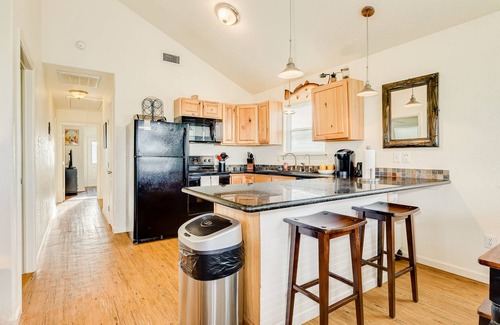 Surfside Beach House | Spacious beach home with water-view, balcony, firepit, & washer/dryer