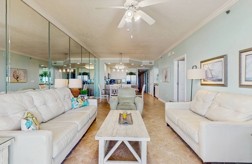 Orange Beach Condo | Spacious beachfront condo with gulf views, pools, and walkable dining