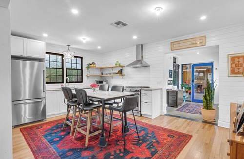 South River City House | Spacious Bungalow Oasis + Heated Pool + Parking 1 block from South Congress