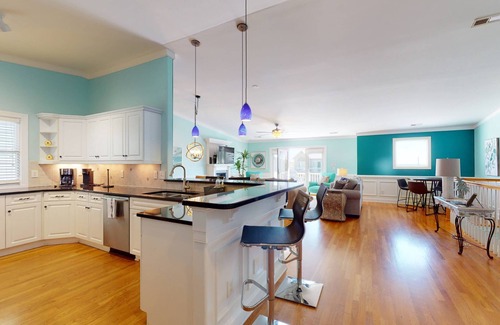 Kure Beach House | Spacious Family-Friendly Townhome | Ocean Views, Elevator, Dog Friendly, 2 Blocks to Beach!