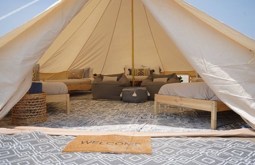 Juab County House | Spacious glamping tent on private sandy beach