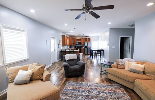 Gilbertsville House | Spacious Home in Moors Community on KY Lake with Outdoor Hot Tub and Fire Pit