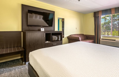 Crawfordville Hotel | Spacious King Suite with Sofa Sleeper – Comfort & Flexibility - Wildwood Inn