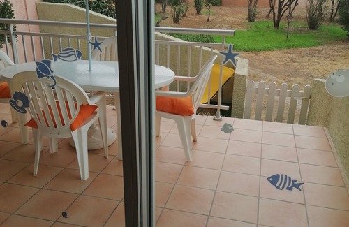 Le Barcares Apartment | Spacious sea view T2 on ground floor with direct beach access - large enclosed 25 m2 terrace