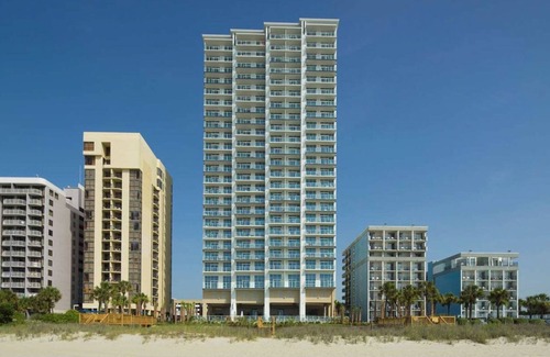 Myrtle Beach Condo | Spacious two bedroom suite at Ocean 22 by Hilton, oceanfront resort. Book now!