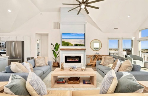 Salvo House | Special Sale! NEW Luxury Oceanfront 6BR, Heated Pool, Hot Tub, Game Room