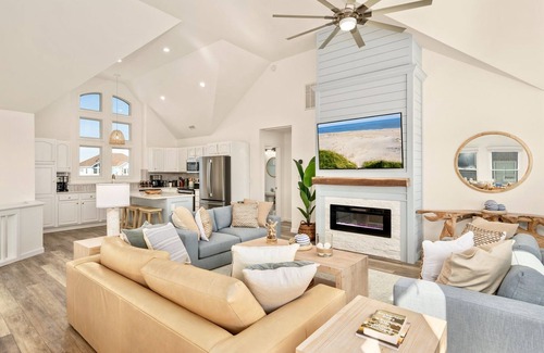 Salvo House | Special Sale! NEW Luxury Oceanfront 6BR, Heated Pool, Hot Tub, Game Room