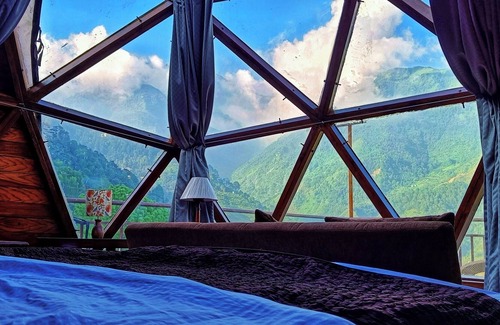 Dharamshala Cabin | Starlit Dome by Heaven's View B&B Mcleod Ganj 1st and only geodesic wooden dome.