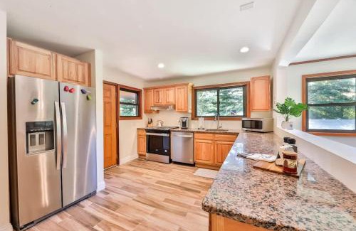 Jewett Center House | Stream-Side Atrium Home with Side Rooms & Pool Table