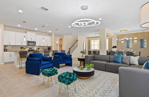 Bay Lake Villa | Striking 9BR Pond view Pool/SPA near Disney World