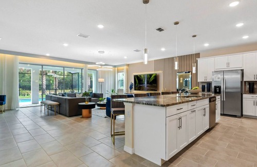 Bay Lake House | Striking 9BR Pond view Pool SPA near Disney World