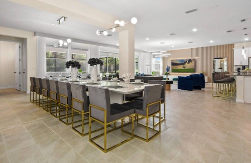 Bay Lake House | Striking 9BR Pond view Pool SPA near Disney World