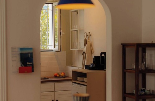 Paros Apartment | Studio Apartment '2' with Private Terrace, Wi-Fi and Air Conditioning
