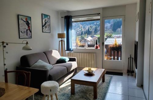 Les Carroz-d'Araches Apartment | Studio avec petit balcon et cheminée - Grand Massif