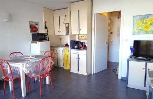 Agde Apartment | STUDIO CABIN SLEEPS 4 PARKING AIR CONDITIONING ELEVATOR BALCONY SWIMMING POOL GOOD LOCATION