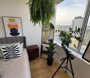 Downtown Edmonton Apartment | Studio Downtown , Rodgers Views, AC, Heated Free Underground Parking